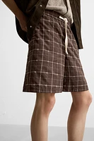 CHECKED JACQUARD SHORTS