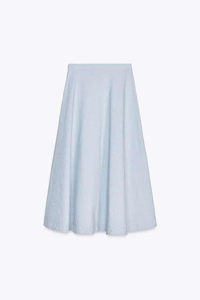 JUPE ÉVASÉE À BOUTONS ZARA WOMAN COLLECTION