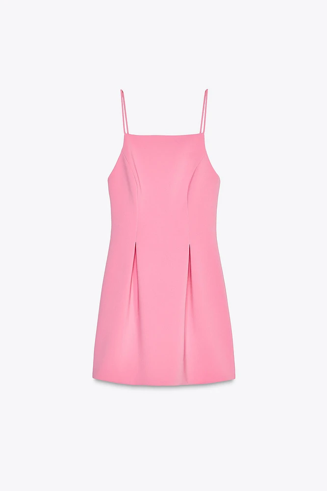 PLEATED MINI DRESS