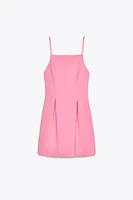 PLEATED MINI DRESS