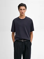Short sleeve cotton blend T-shirt