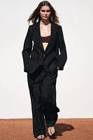 WRINKLED EFFECT ORGANZA PANTS