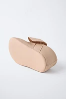 LEATHER BOW BALLET FLATS