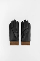 FAUX LEATHER SHORT GLOVES