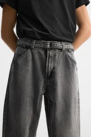 BELTED RELAXED FIT JEANS