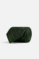 100% SILK POLKA DOT TIE
