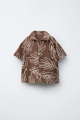 EMBROIDERED LEAF SHIRT