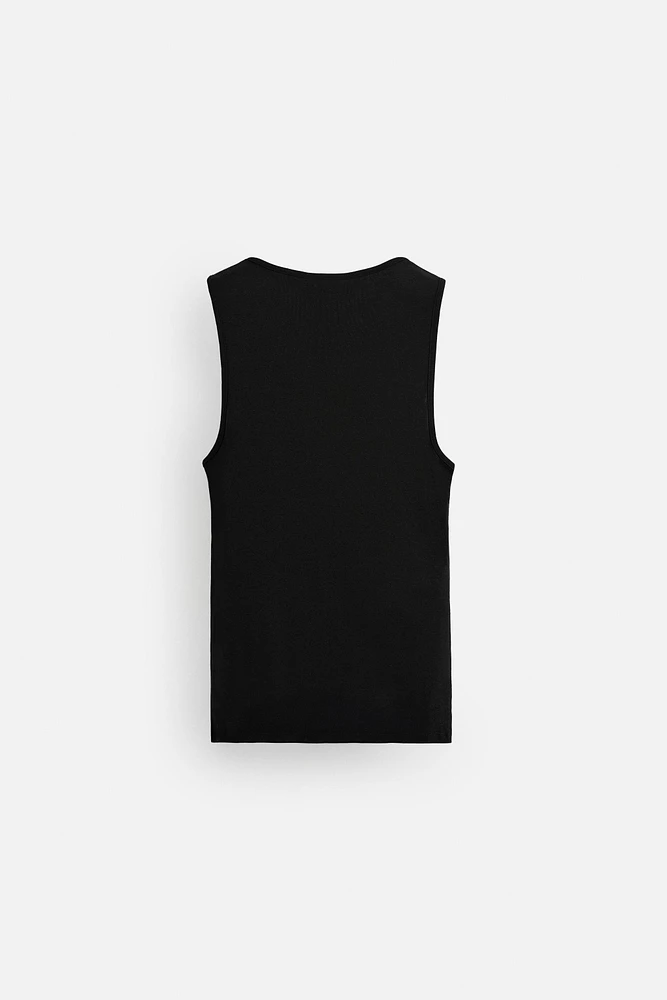 SEMI-SHEER TANK TOP