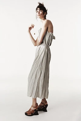 ZW COLLECTION LINEN PLEATED DRESS