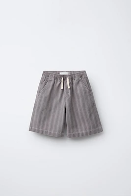 PRINTED ELASTIC WAISTBAND SHORTS