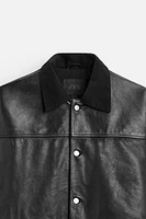 CONTRASTING LEATHER JACKET