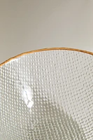 RAISED GLASS BOWL WITH GOLD RIM