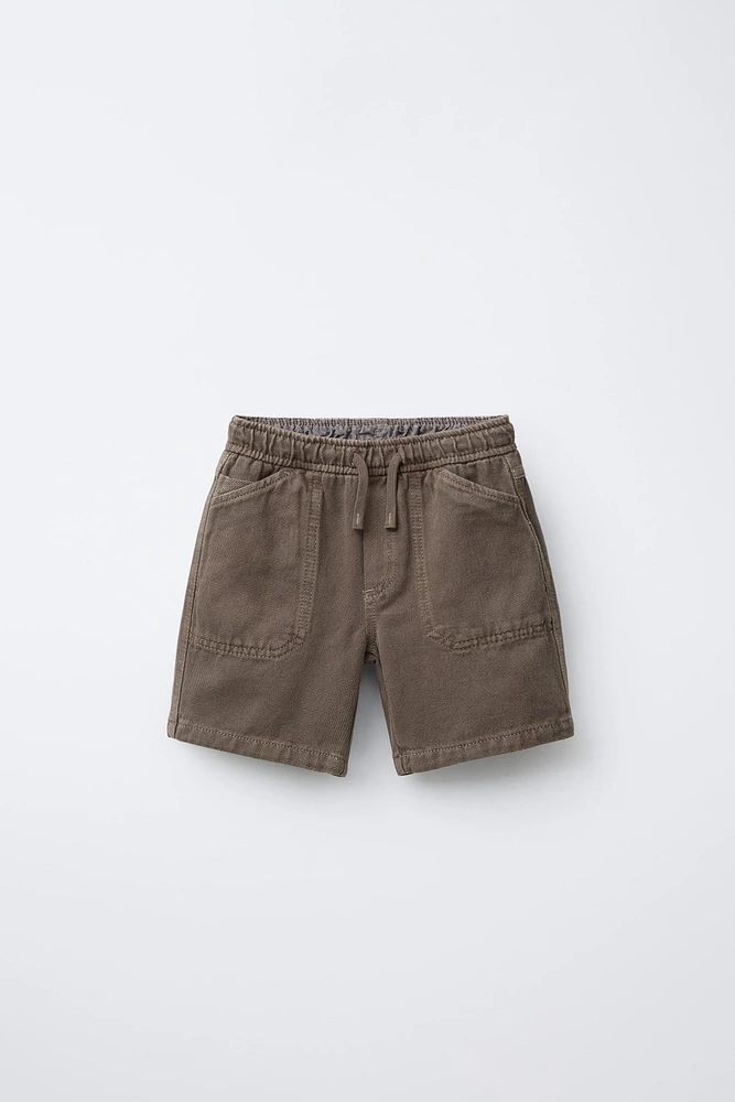 COMFY TWILL COTTON LINEN SHORTS