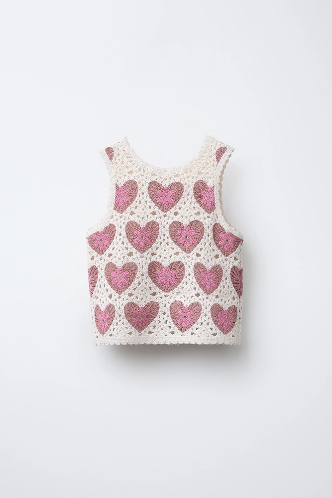 HAUT EN MAILLE CROCHET