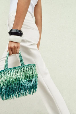 RHINESTONE FRINGE BAG