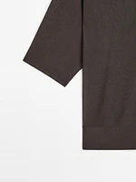 Flowing cape-style polo shirt