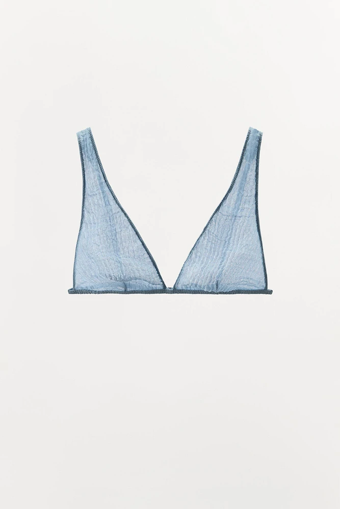LIMITED EDITION 100% SILK CRINKLE EFFECT BRALETTE