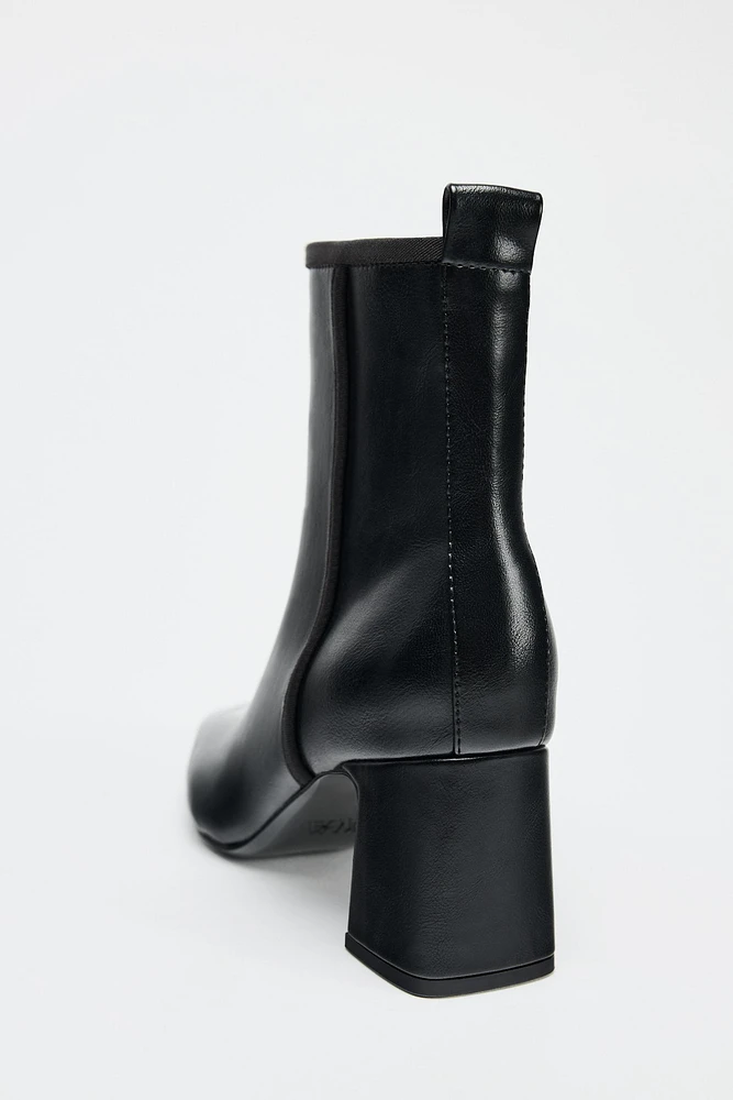POINTED TOE HEELED ANKLE BOOTS