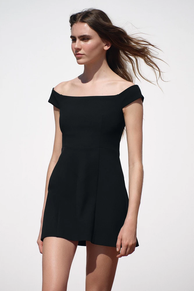 OFF-THE-SHOULDER MINI DRESS