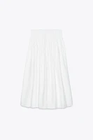POPLIN MIDI SKIRT