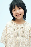 COMBINED CROCHET KNIT T-SHIRT X FANGLU LIN