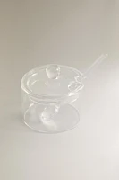BOROSILICATE GLASS SUGAR BOWL