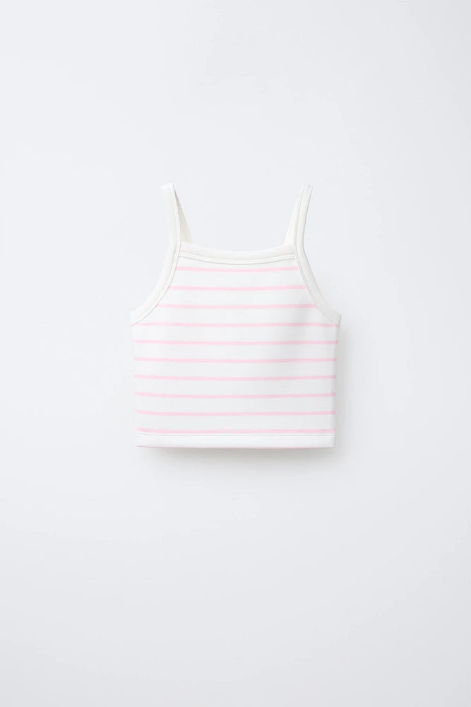 STRIPED TANK TOP WITH MODAL