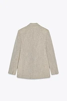 STRAIGHT CUT SHOULDER PAD BLAZER