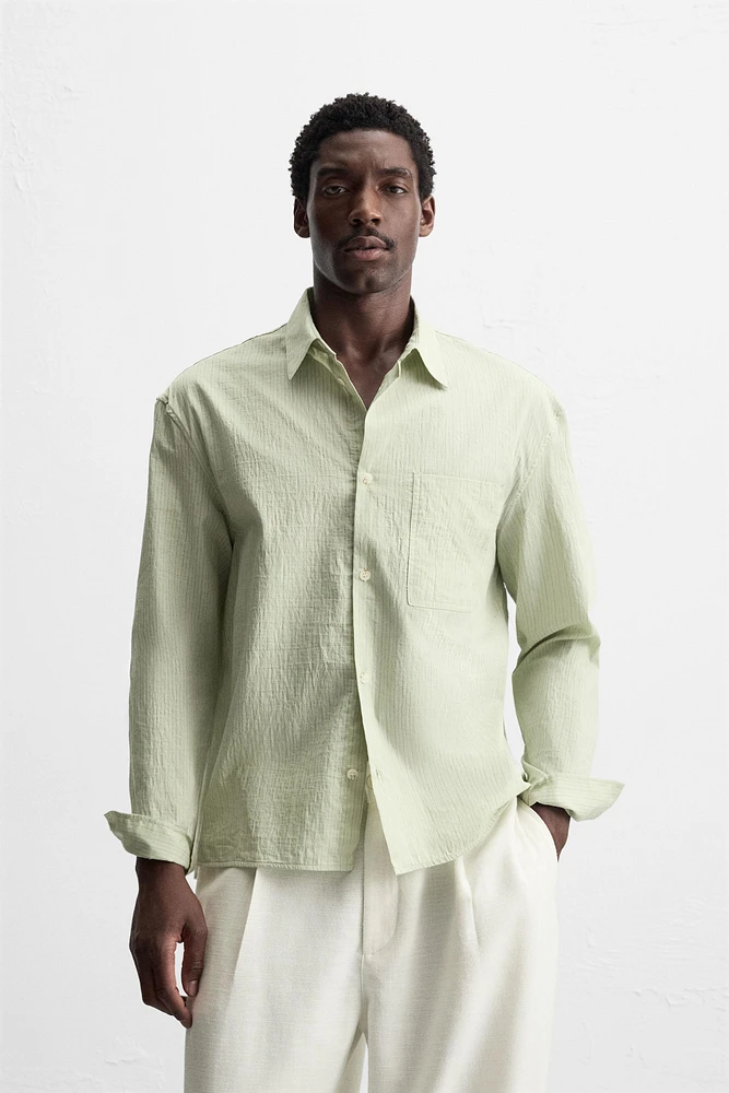 TEXTURED STRIPED SHIRT