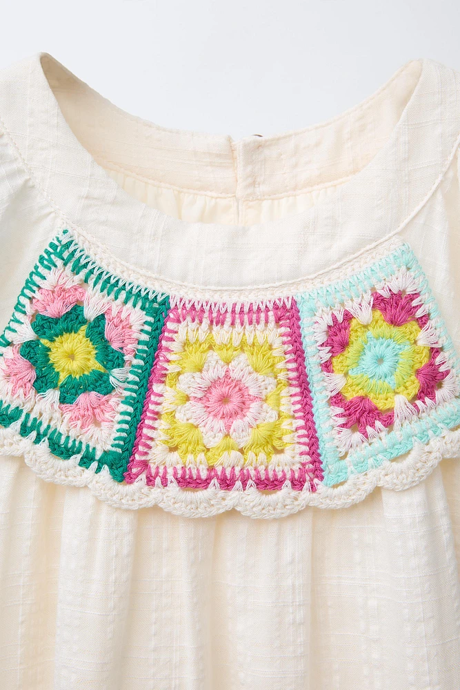 CROCHET CHEST DETAIL DRESS