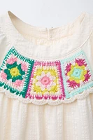 CROCHET CHEST DETAIL DRESS