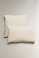 CHILDREN'S EMBROIDERED LITTLE MICE PILLOWCASE