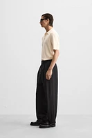 VISCOSE BLEND KNIT POLO SHIRT