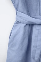 COMBI-SHORT AVEC LACET EN LIN