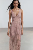 BEADED MIDI DRESS