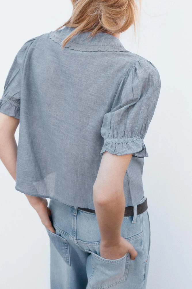 FLORAL EMBROIDERY SHIRT