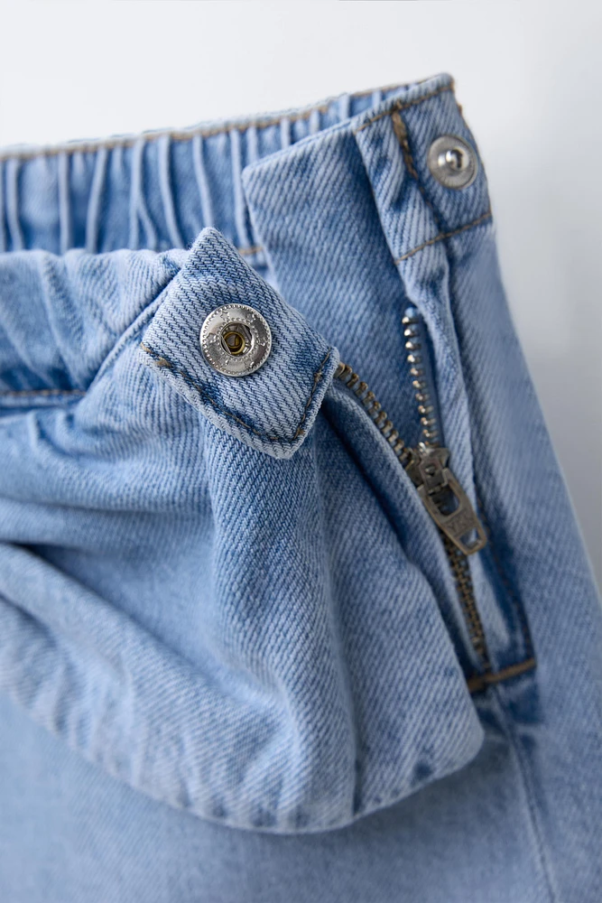 JUPE EN DENIM À LACET