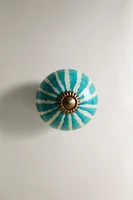 LOT BOUTONS DE PORTE CÉRAMIQUE FLEUR (LOT DE 2)