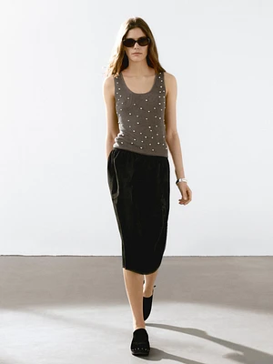 Knit top with stud details