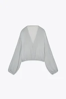 RUFFLED FLOWY BLOUSE