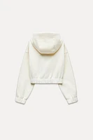 HOODED FELT TEXTURE JACKET