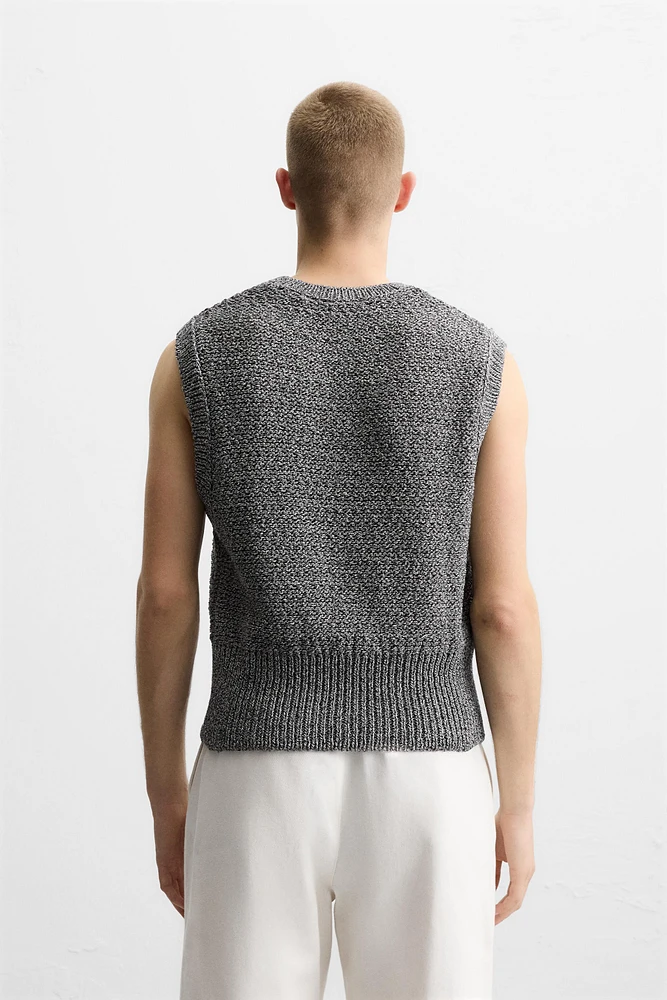 RELAXED FIT KNIT VEST