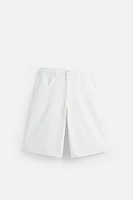 OVERSIZED FIT DENIM BERMUDA SHORTS