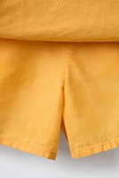 LINEN BLEND PAREO SKORT