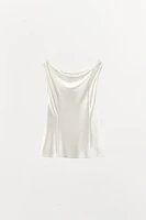 SATIN EFFECT LACE TOP