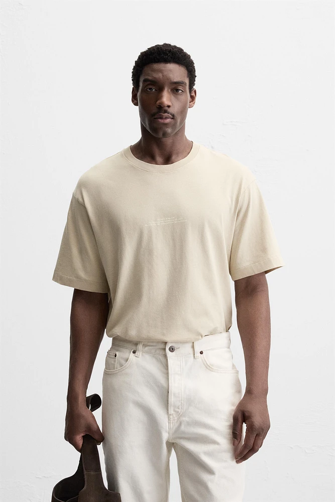 EMBROIDERED TEXT T-SHIRT