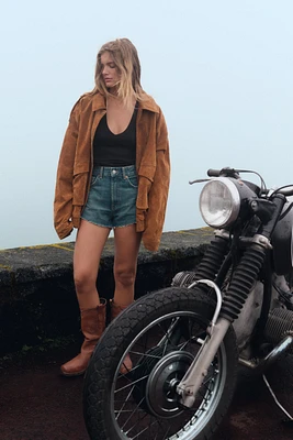 SHORT MINI EN JEAN TRF TAILLE NORMALE