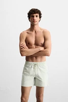 MAILLOT DE BAIN MI-LONG BANDES CONTRASTÉES