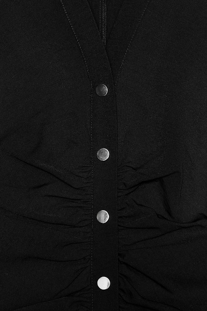 RUCHED MIDI DRESS