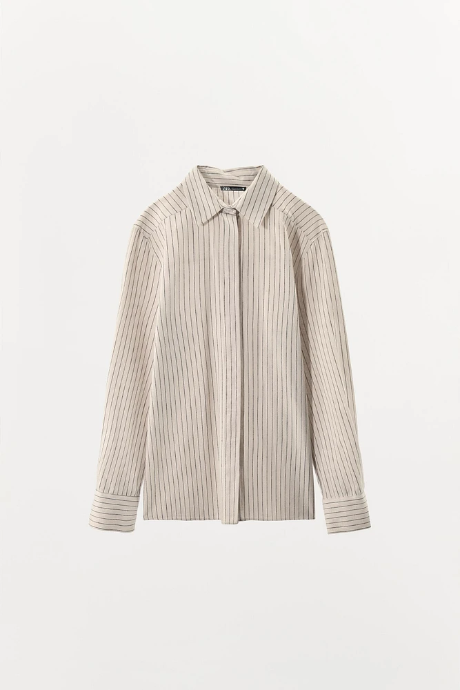 CHEMISE STYLE PYJAMA À RAYURES